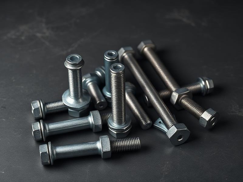 Galvanized steel foundation anchor bolts